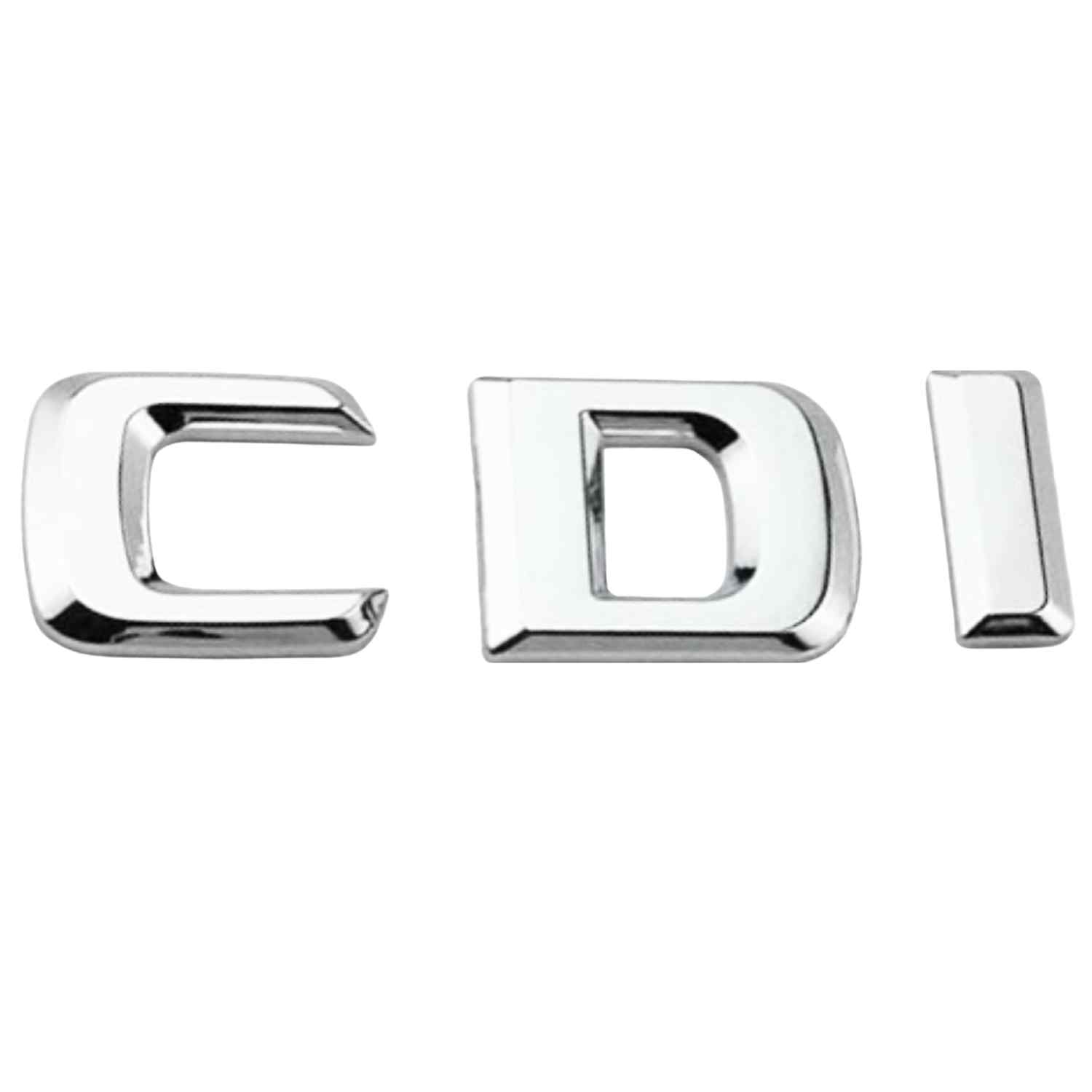 Emblema adhesivo plástico CDI compatible con Mercedes plateado brillo - imagen 1