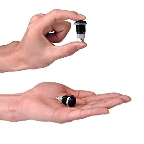Interruptor pulsador momentaneo 12V 2A 12mm 1 NO LED Blanco - imagen 5