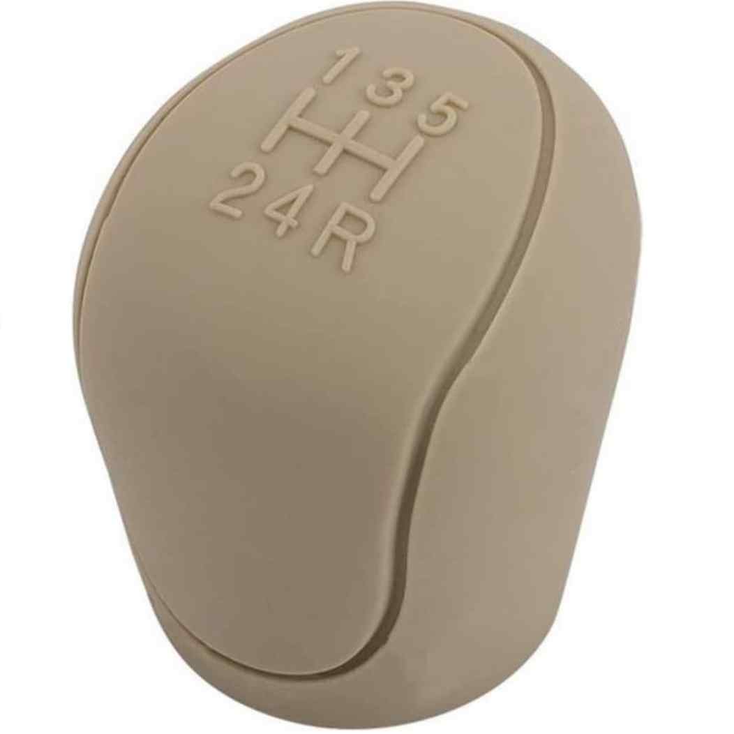 Funda Pomo cambios marcha coche silicona suave 5 marchas beige