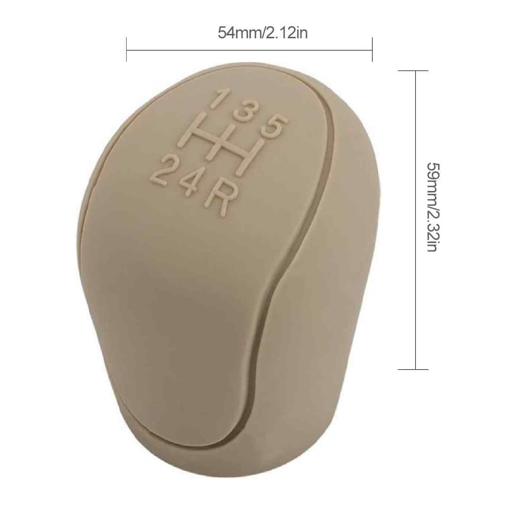 Funda Pomo cambios marcha coche silicona suave 5 marchas beige - imagen 5