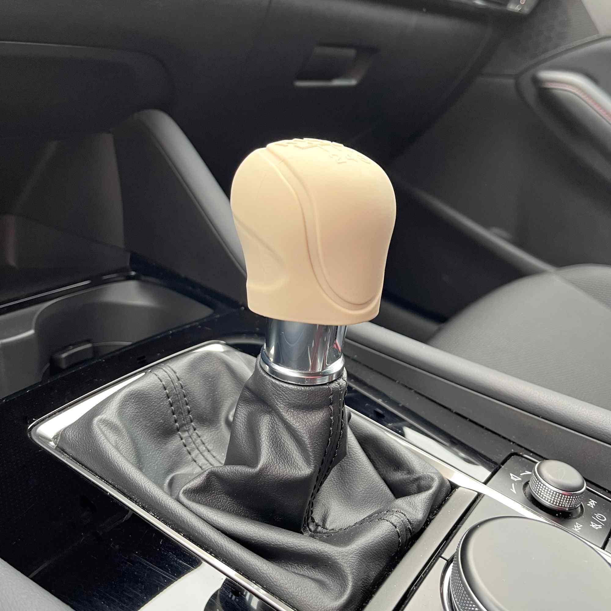 Funda Pomo cambios marcha coche silicona suave 5 marchas beige - imagen 2