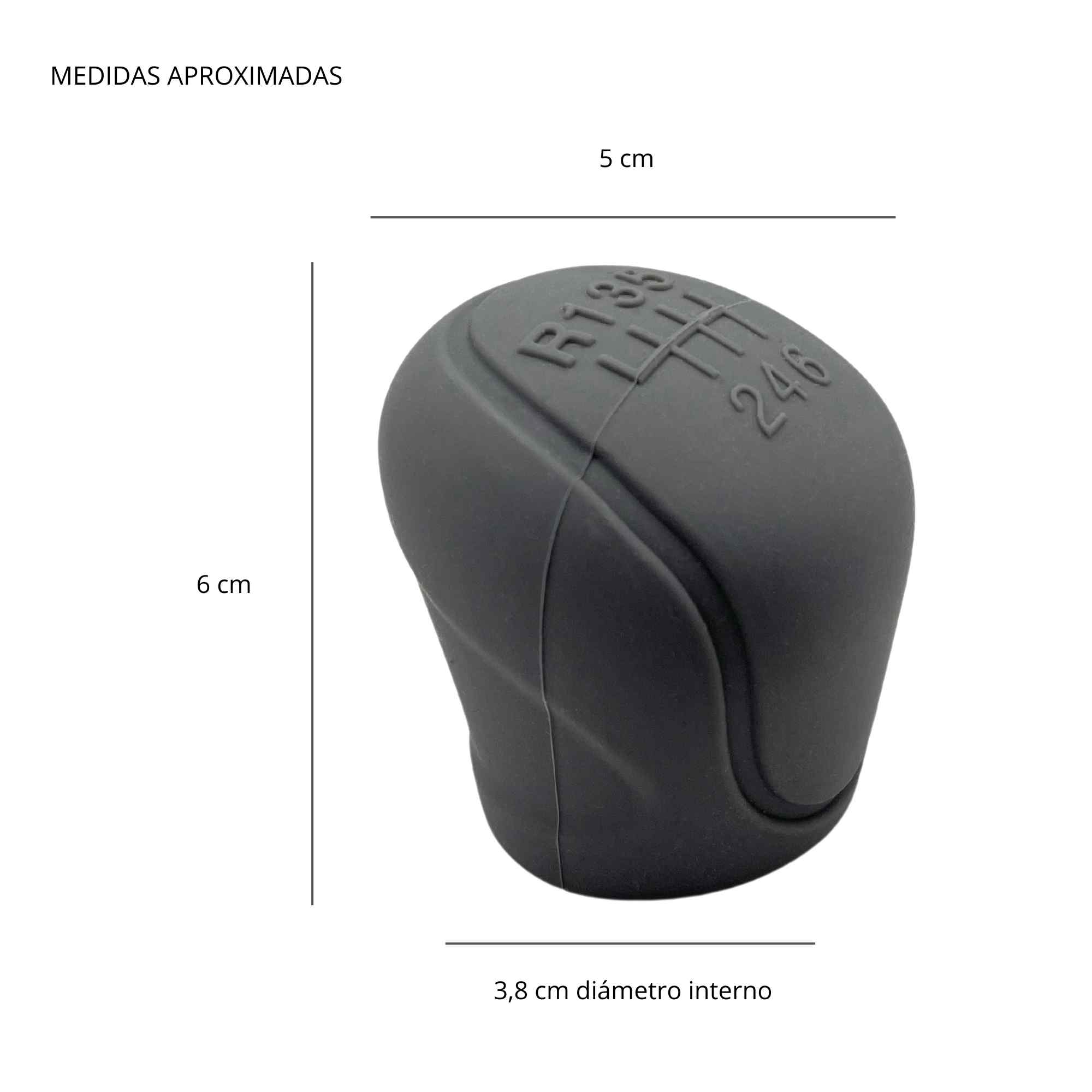 Funda Pomo cambios marcha coche silicona suave 6 marchas gris - imagen 5