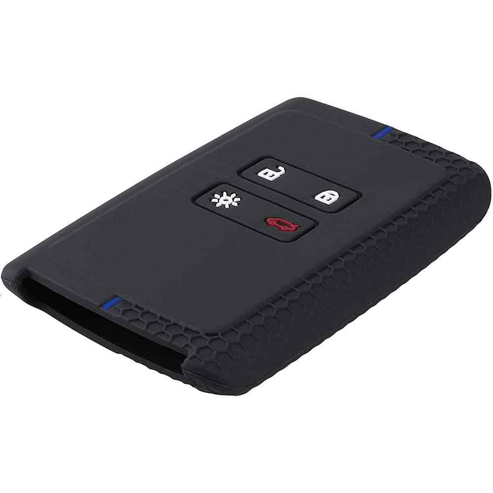 Funda silicona mando llave del coche 4 botones compatible con Renault y Dacia negro azul - imagen 3