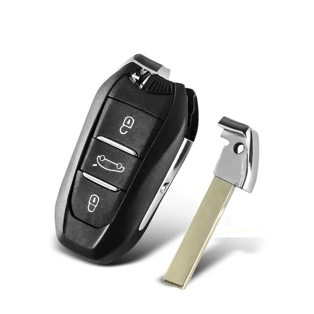 Carcasa mando llave del coche 3 botones compatible con peugeot y citroen v3 - imagen 7