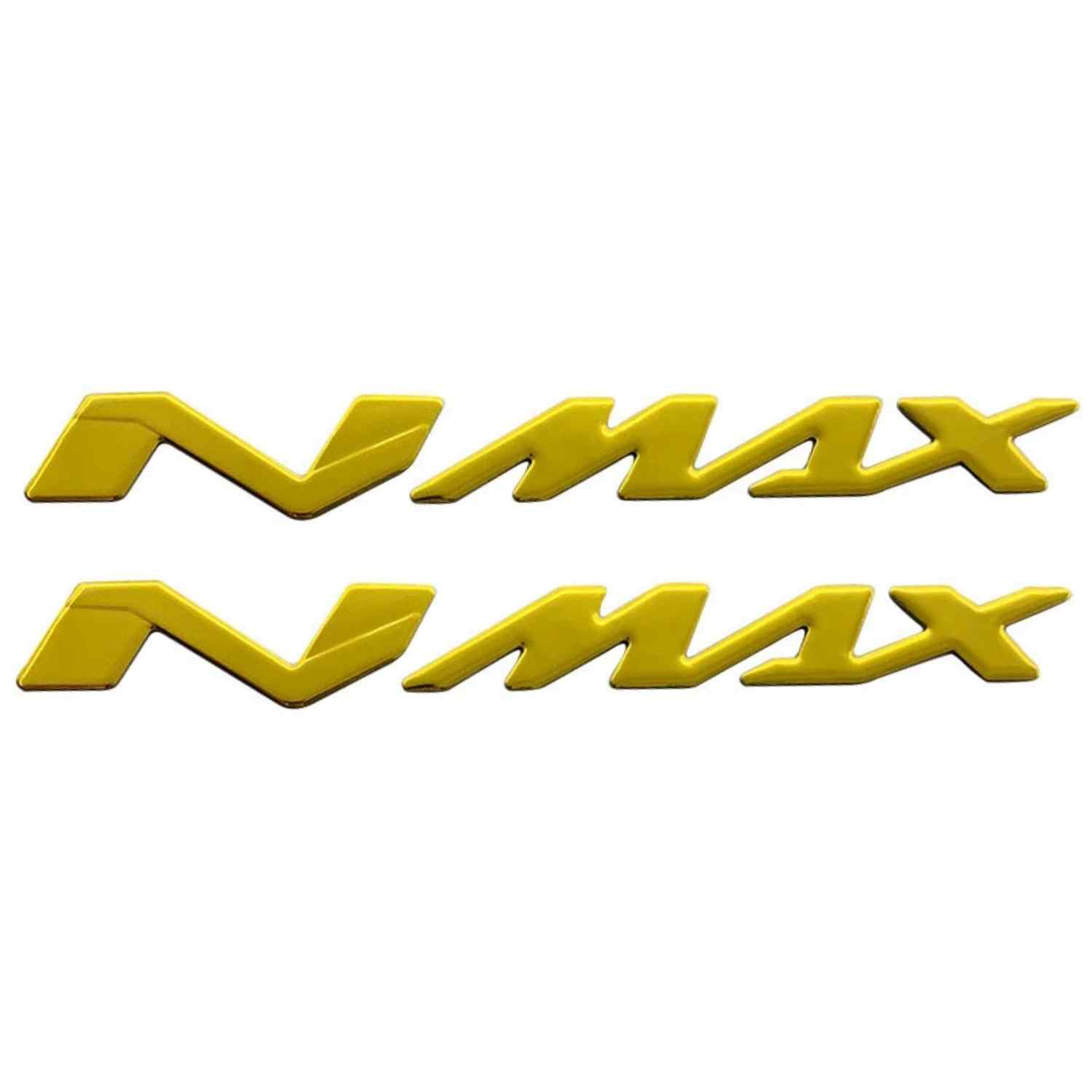 Emblema NMAX compatible con Yamaha dorado brillo (2 uds)