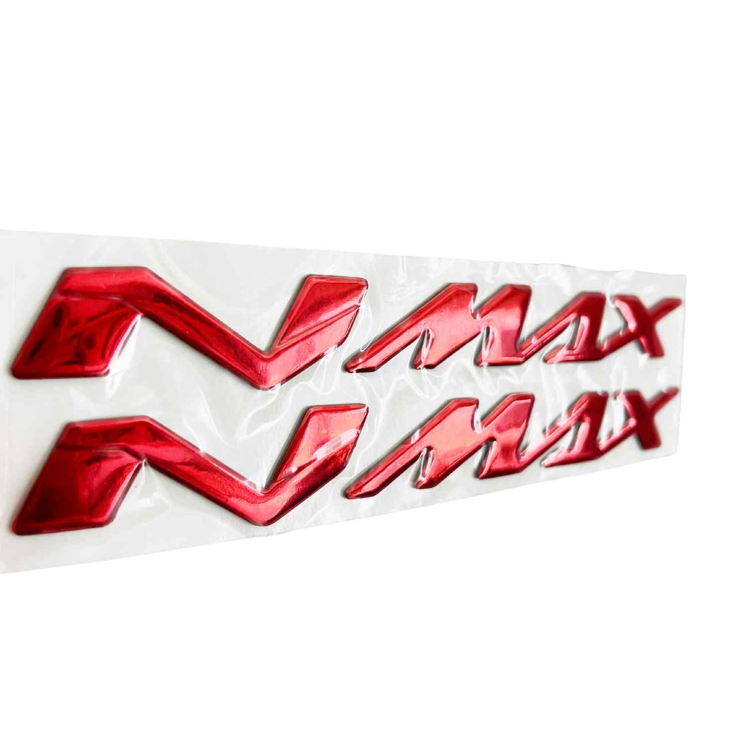 Emblema NMAX compatible con Yamaha Rojo brillo (2 uds) - imagen 4