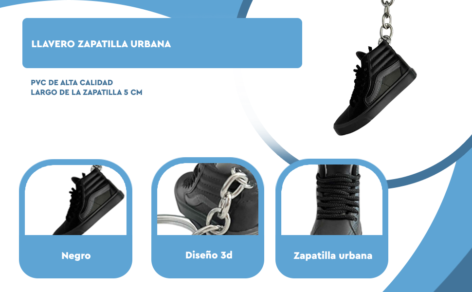 Banner - Llavero Zapatilla vans alta Casual Negra
