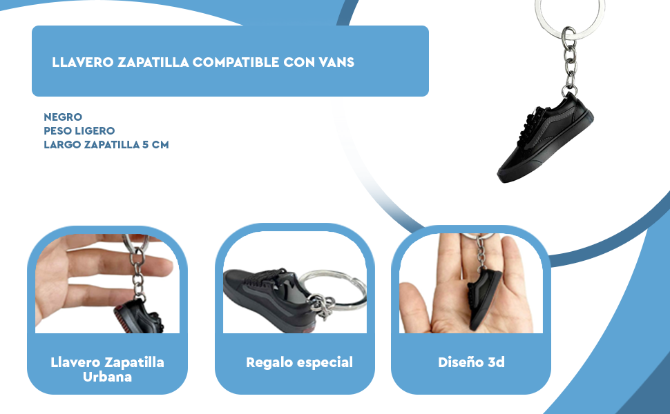 Banner - Llavero Zapatilla Casual Negra