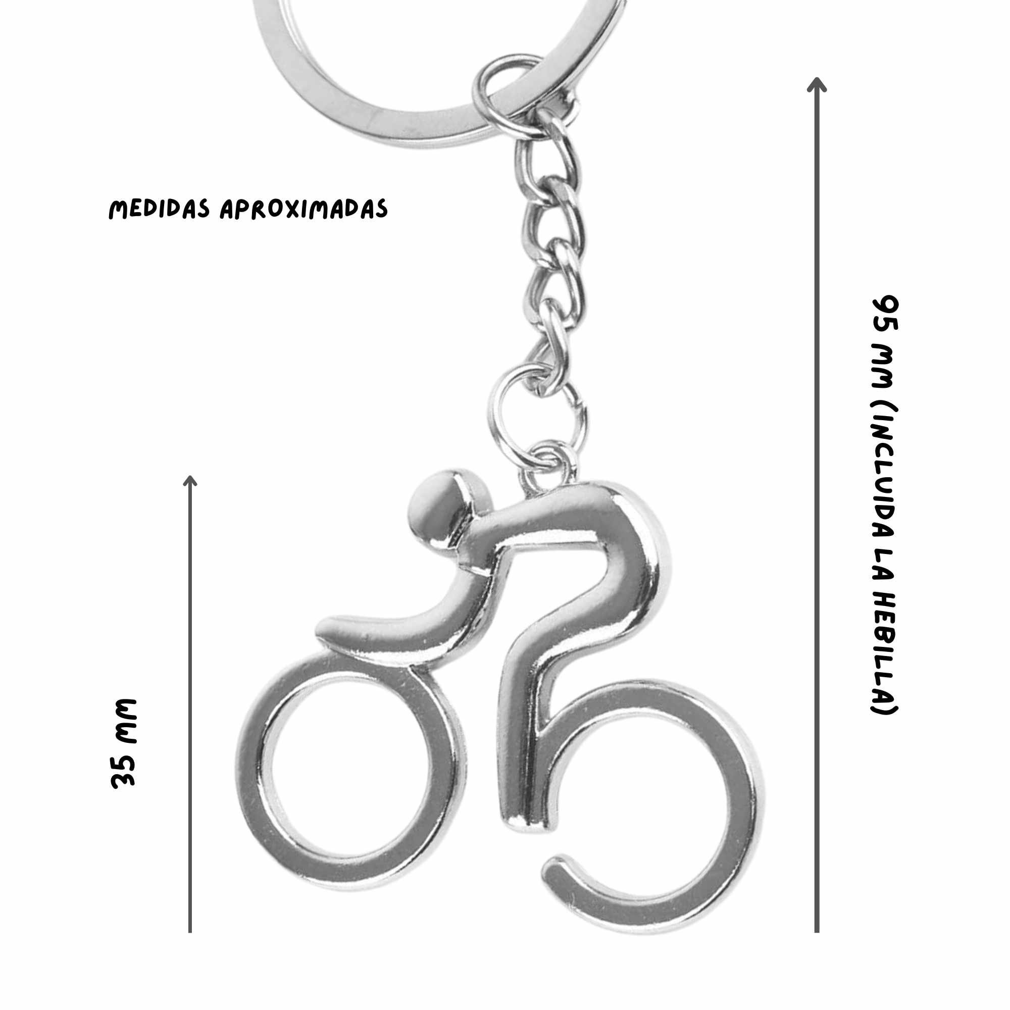 Llavero ciclista metal - imagen 4