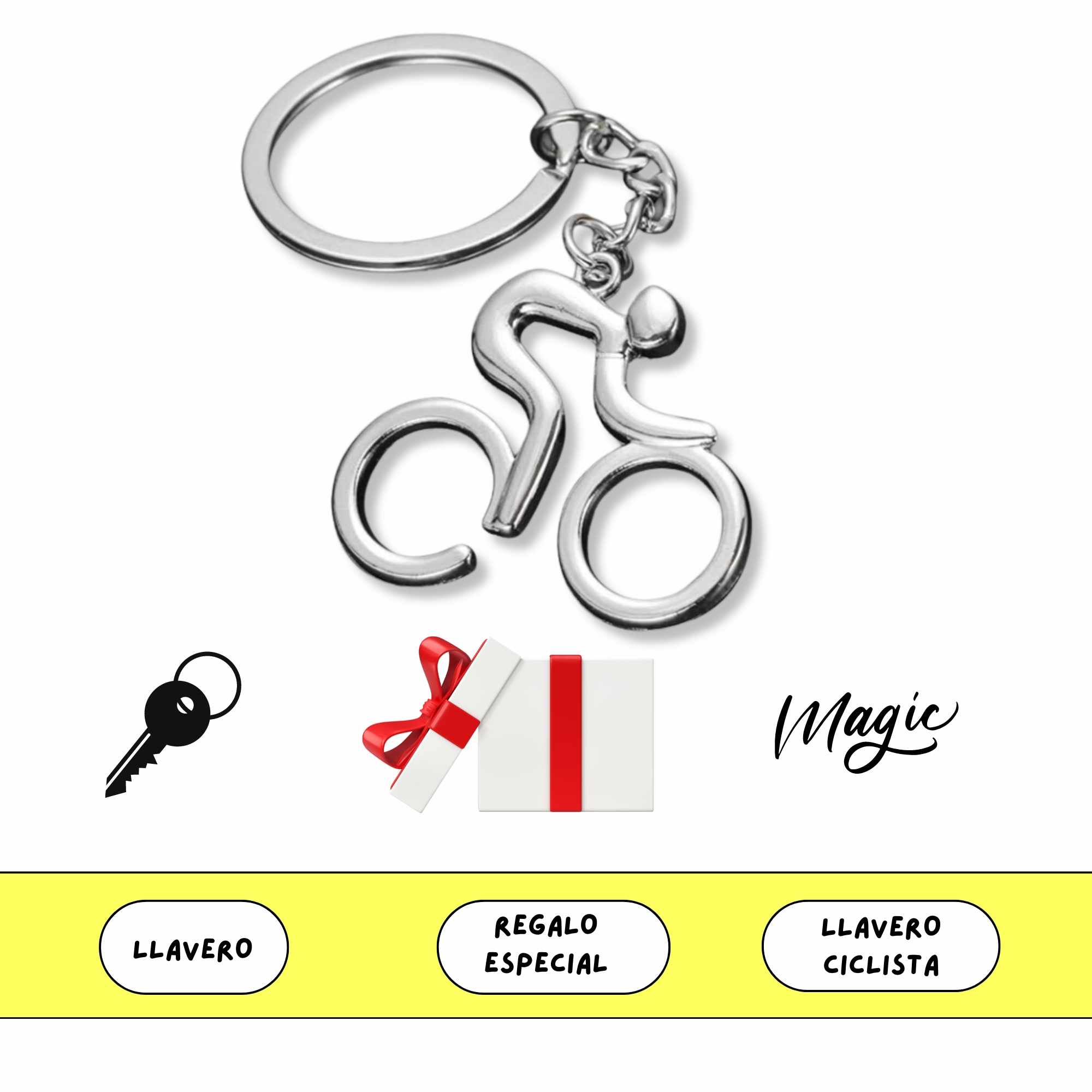 Llavero ciclista metal - imagen 6