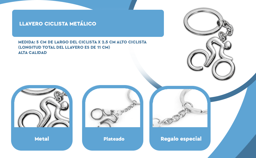 Banner - Llavero ciclista metal
