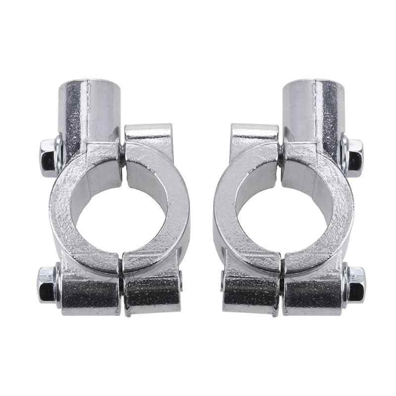 Abrazadera montaje espejo retrovisor para moto de 8 mm (2 uds) plateado - imagen 2