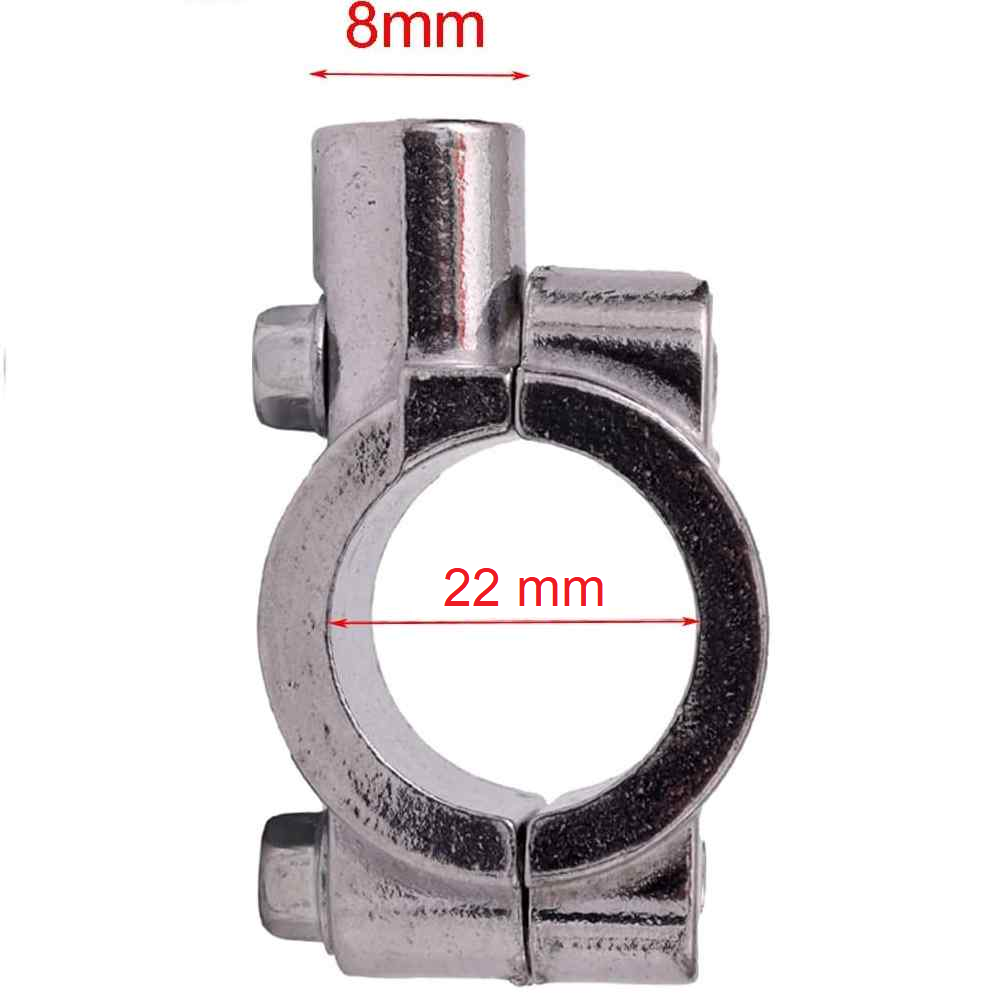 Abrazadera montaje espejo retrovisor para moto de 8 mm (2 uds) plateado - imagen 6