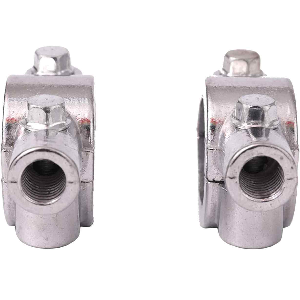 Abrazadera montaje espejo retrovisor para moto de 8 mm (2 uds) plateado - imagen 4