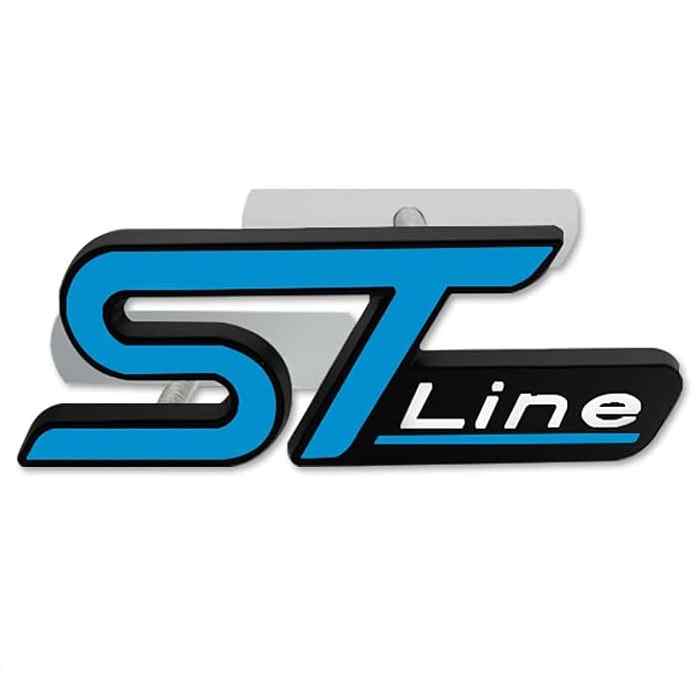 Emblema ST Line parrilla compatible con Ford azul