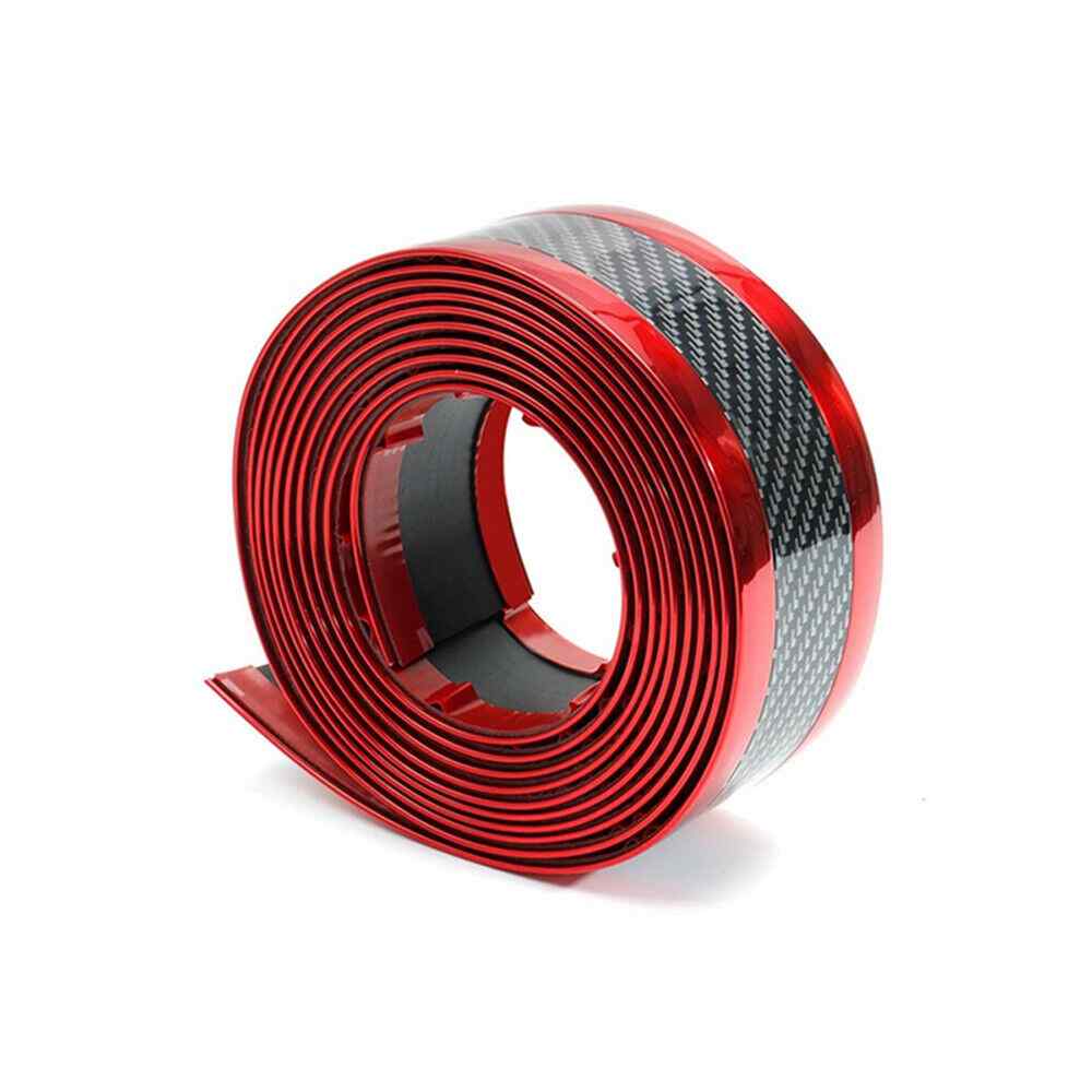 Protector Umbral de Puerta de Coche Fibra de Carbono rojo 5 cm - imagen 2