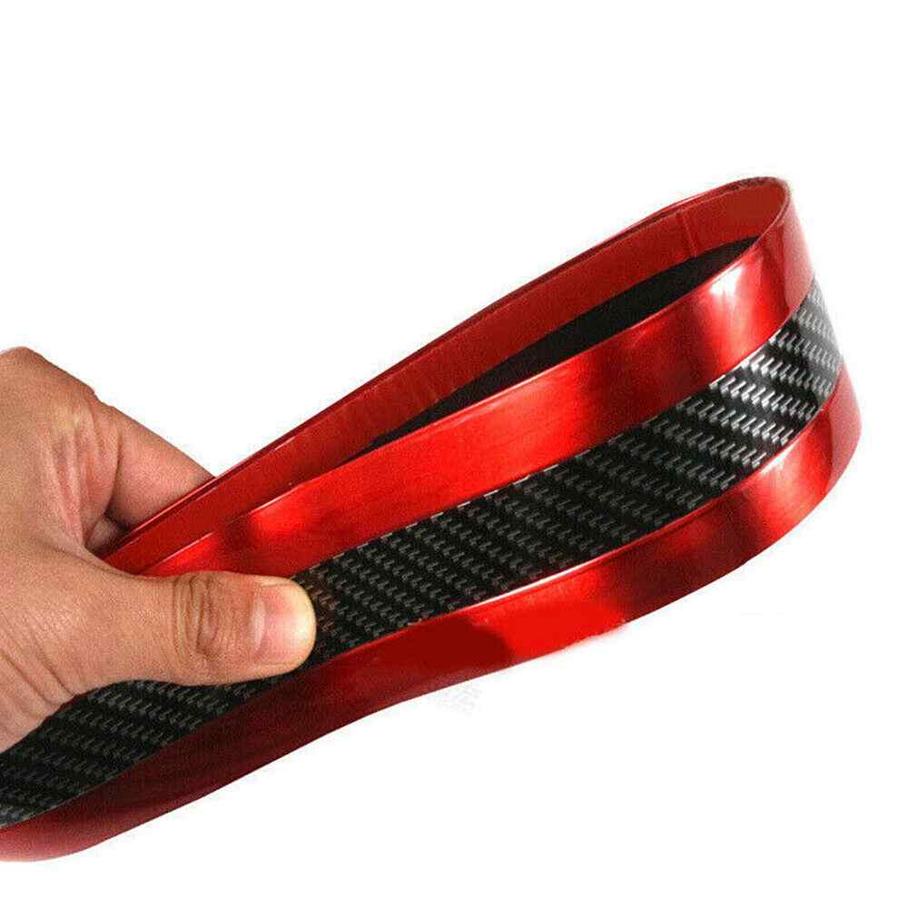 Protector Umbral de Puerta de Coche Fibra de Carbono rojo 5 cm - imagen 3