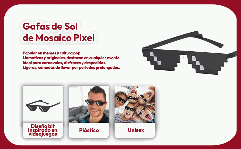 Banner - Gafas de Sol de Mosaico Thug Life unisex v1