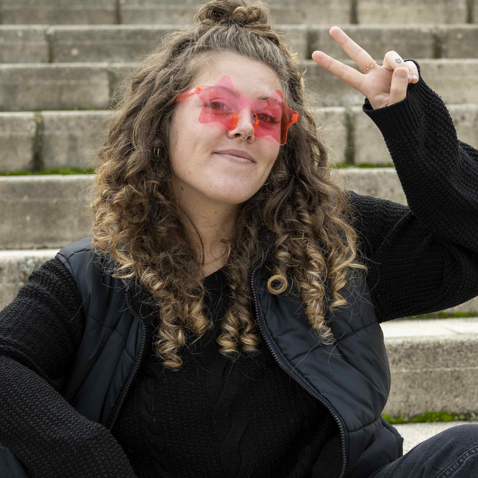 Gafas de Sol de estrella rosa claro - imagen 7