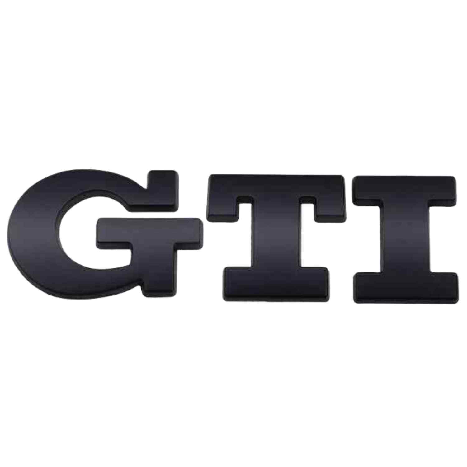 Emblema adhesivo GTI compatible con VW Negro mate
