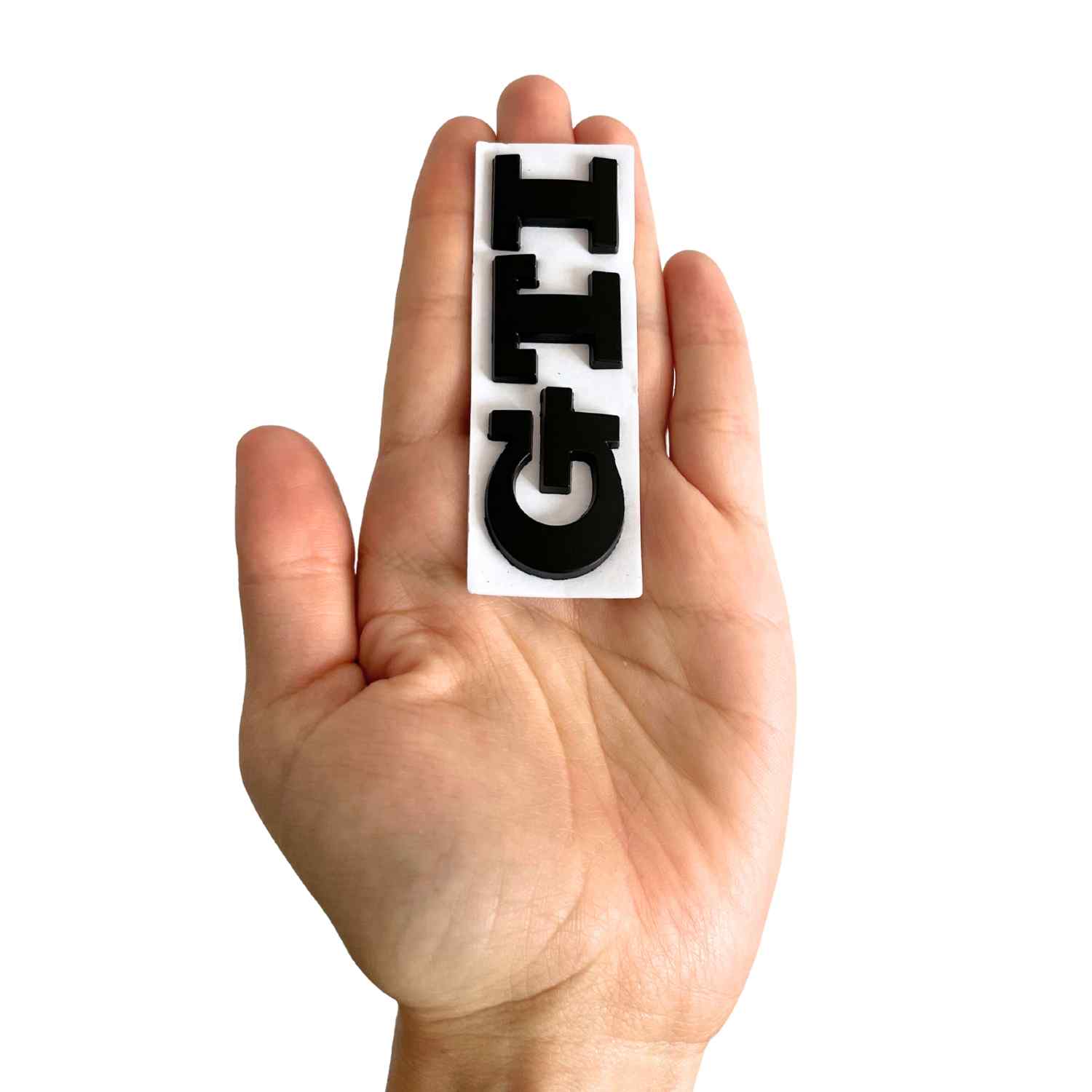 Emblema adhesivo GTI compatible con VW Negro mate - imagen 2