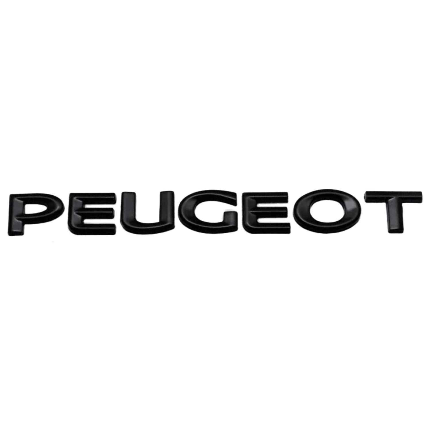 Emblema adhesivo de letras compatible con Peugeot negro brillo 164 mm - imagen 1