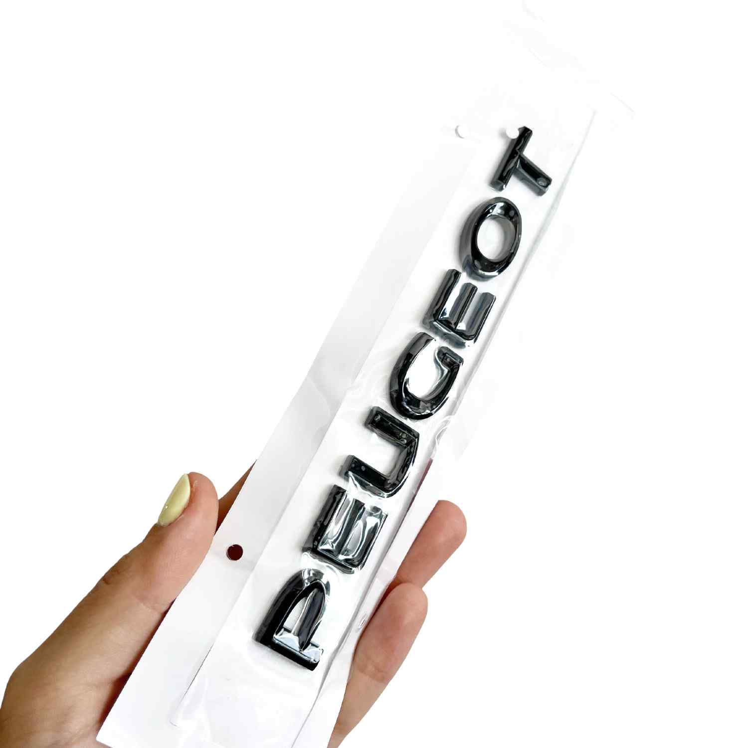 Emblema adhesivo de letras compatible con Peugeot negro brillo 164 mm - imagen 4
