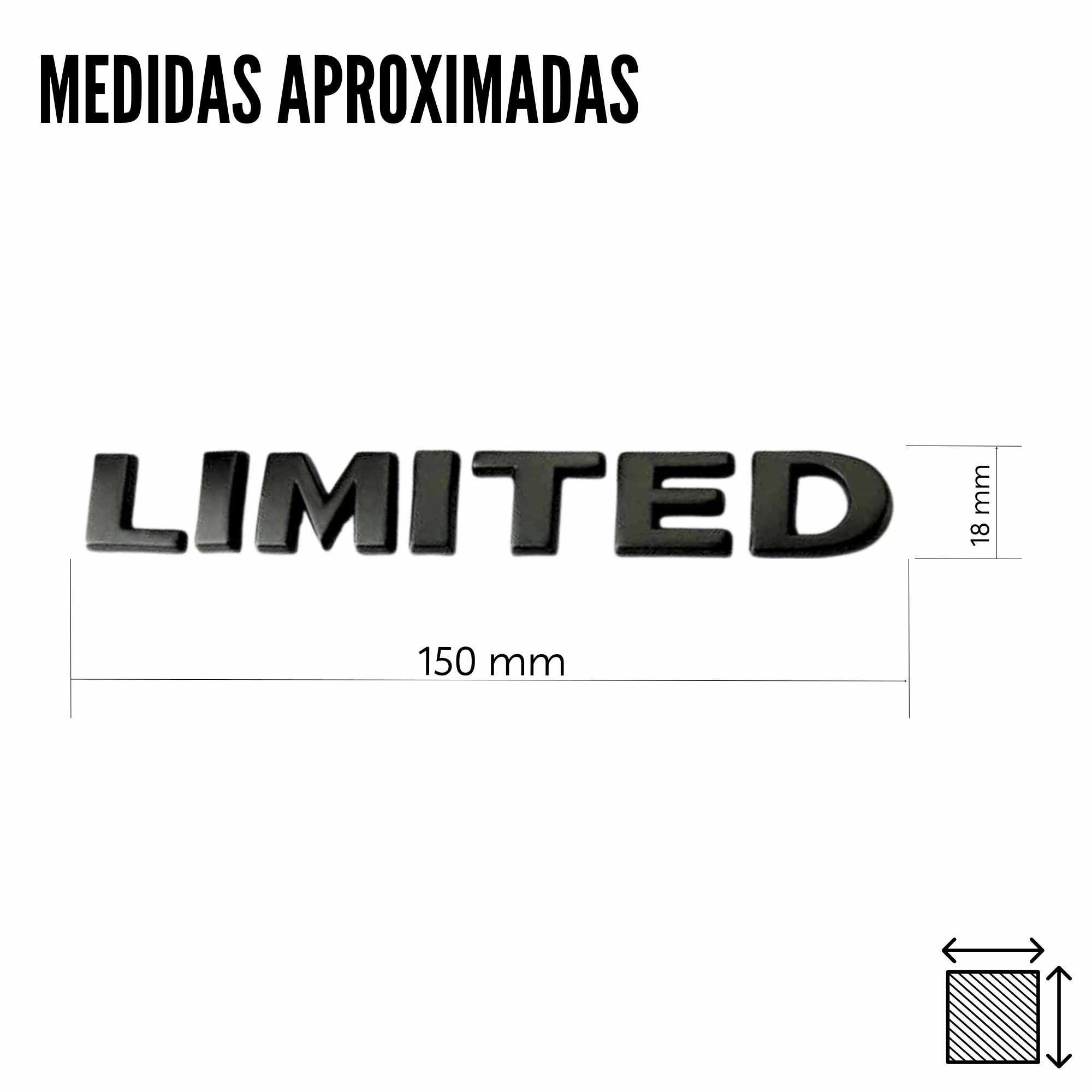 Emblema Adhesivo Limited metal negro - imagen 3