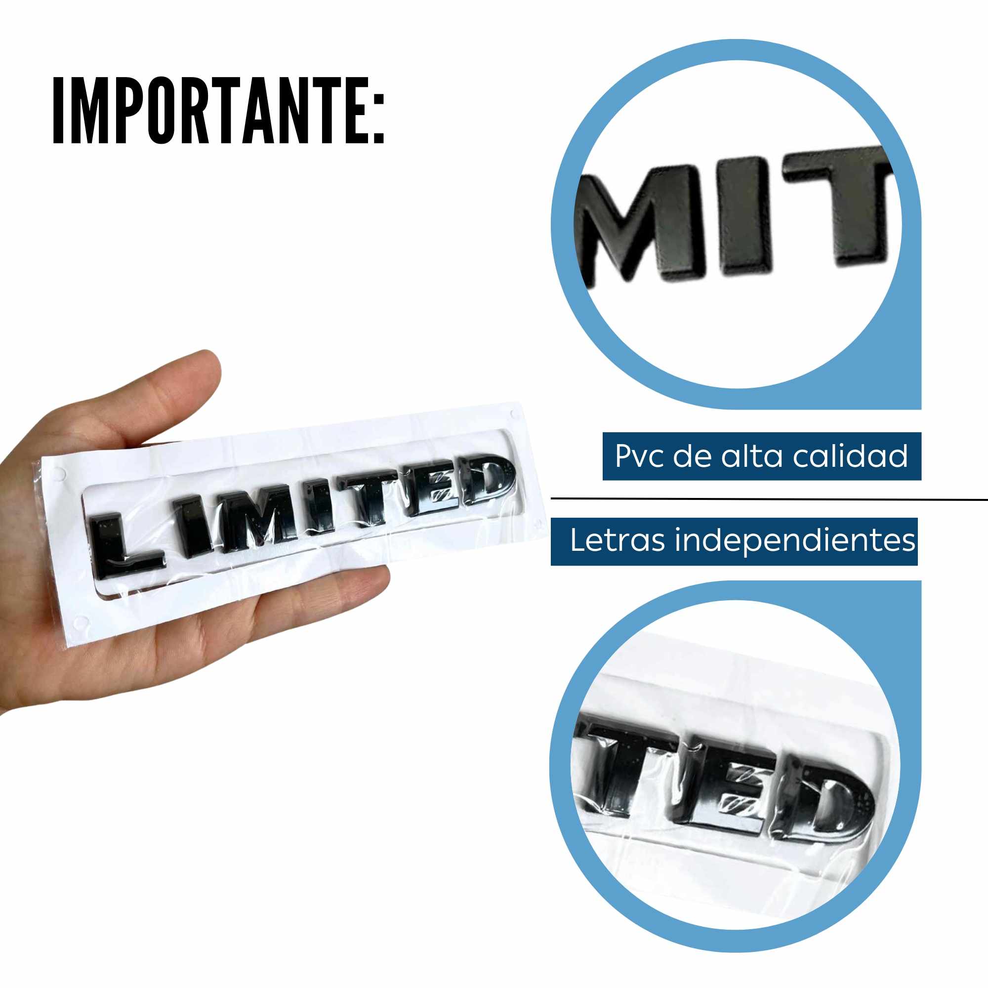Emblema Adhesivo Limited metal negro - imagen 4