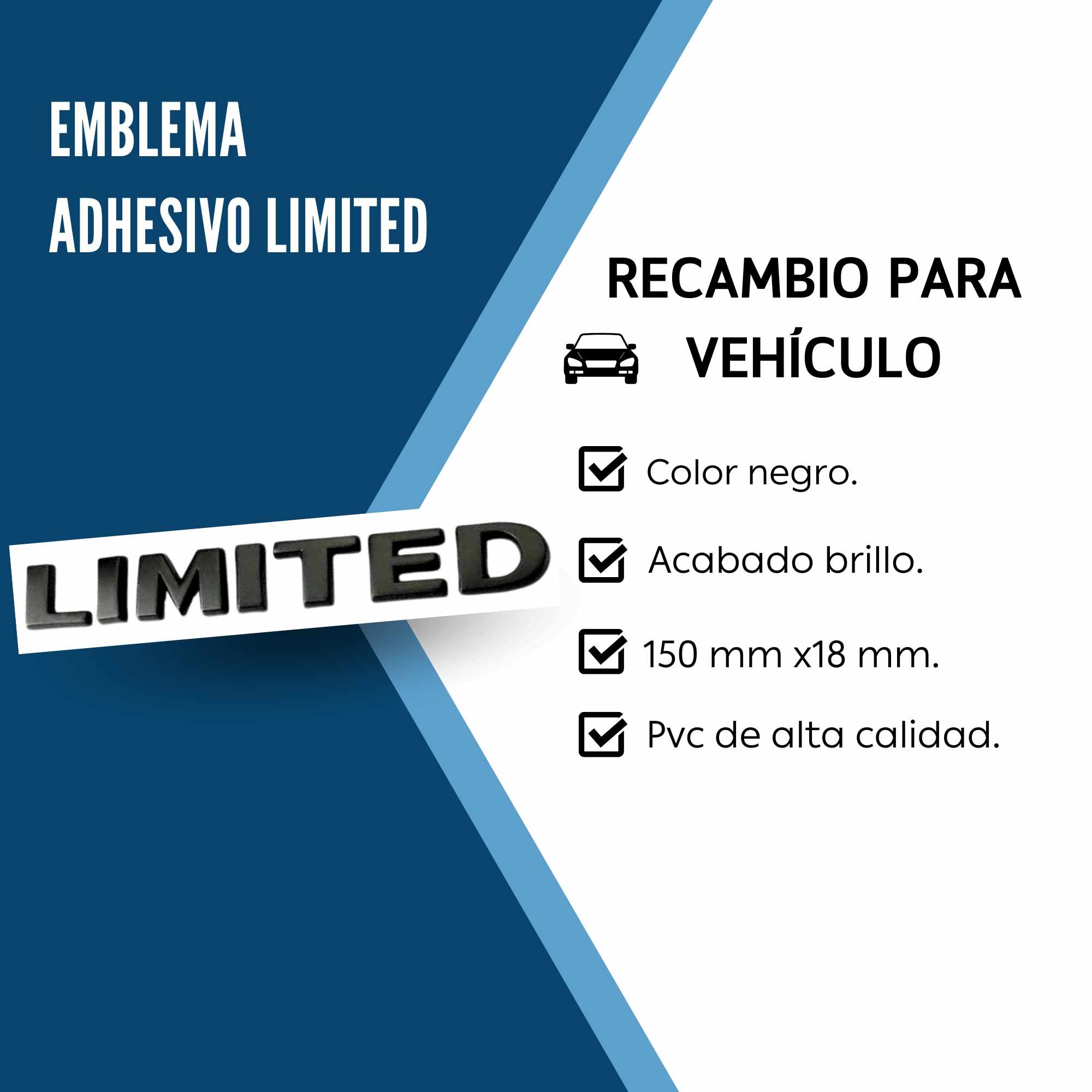 Emblema Adhesivo Limited metal negro - imagen 2