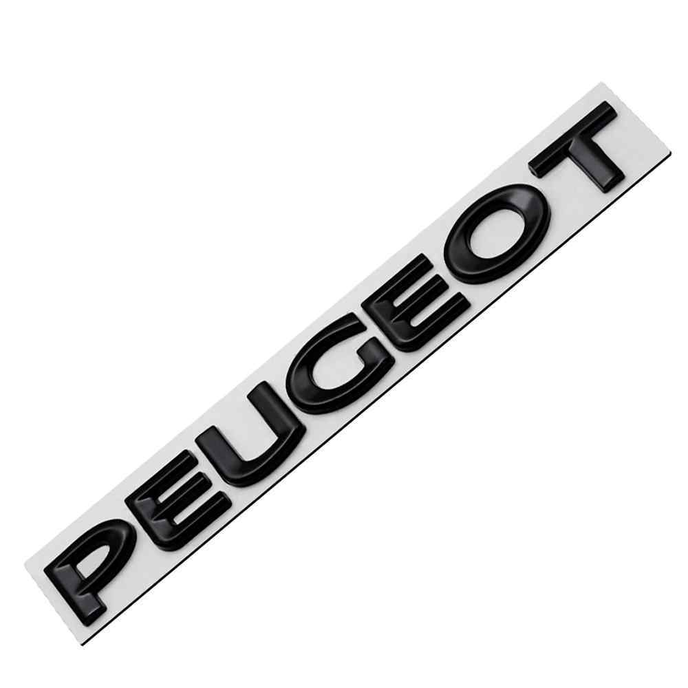 Emblema adhesivo de letras compatible con Peugeot negro brillo 195 mm - imagen 1