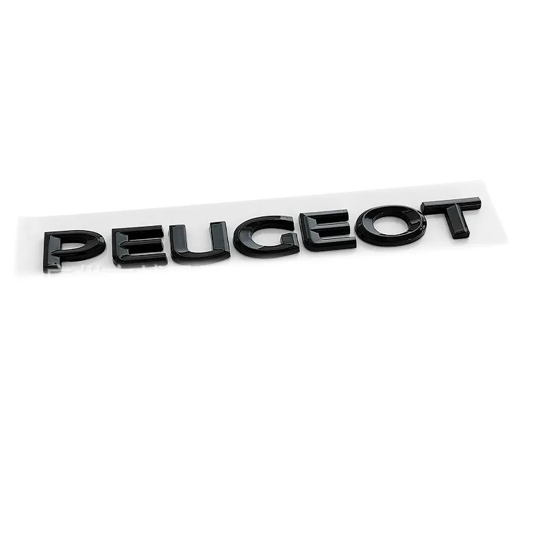 Emblema adhesivo de letras compatible con Peugeot negro brillo 195 mm - imagen 3