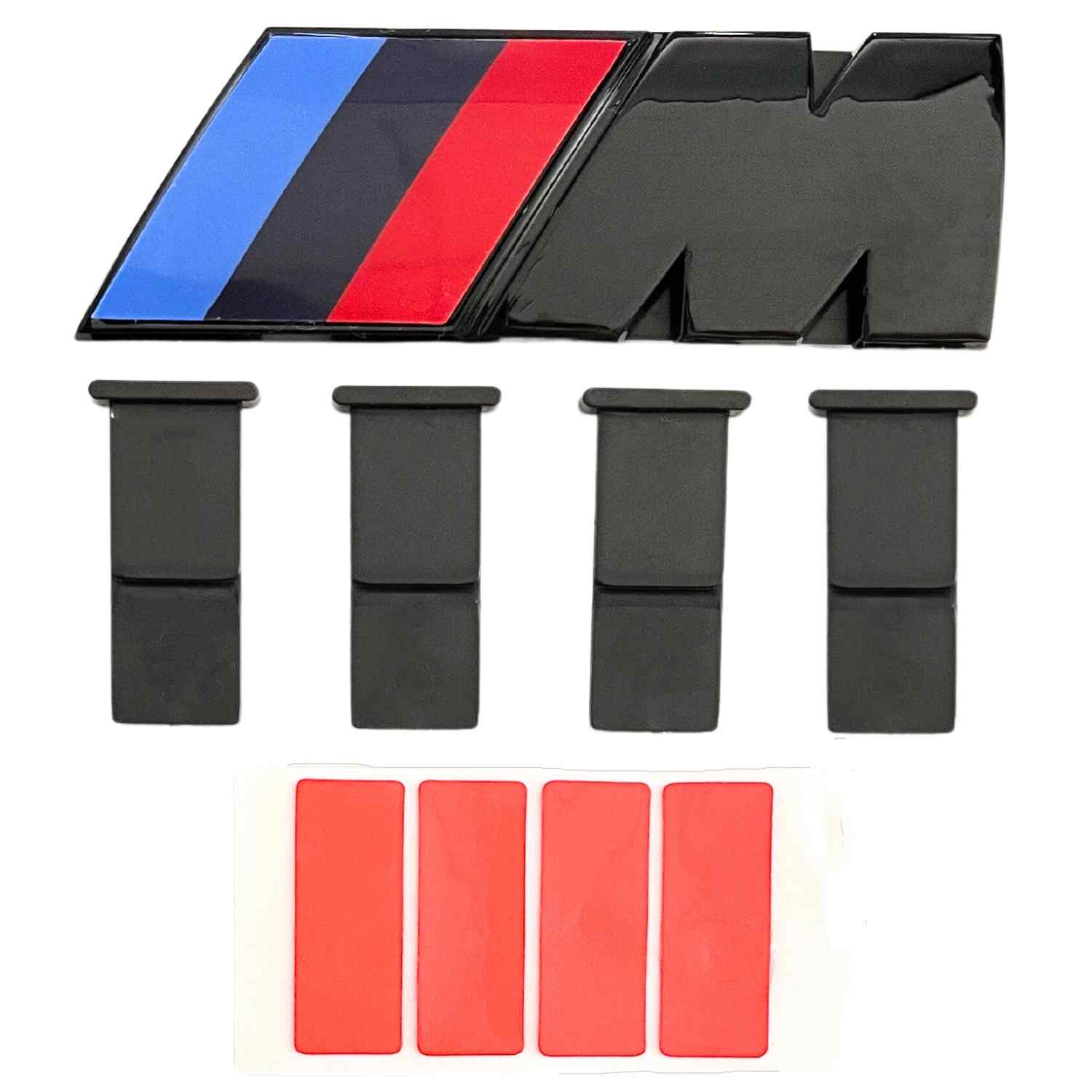 Emblema metal para parrilla compatible con BMW 9 cm negro mate - imagen 1