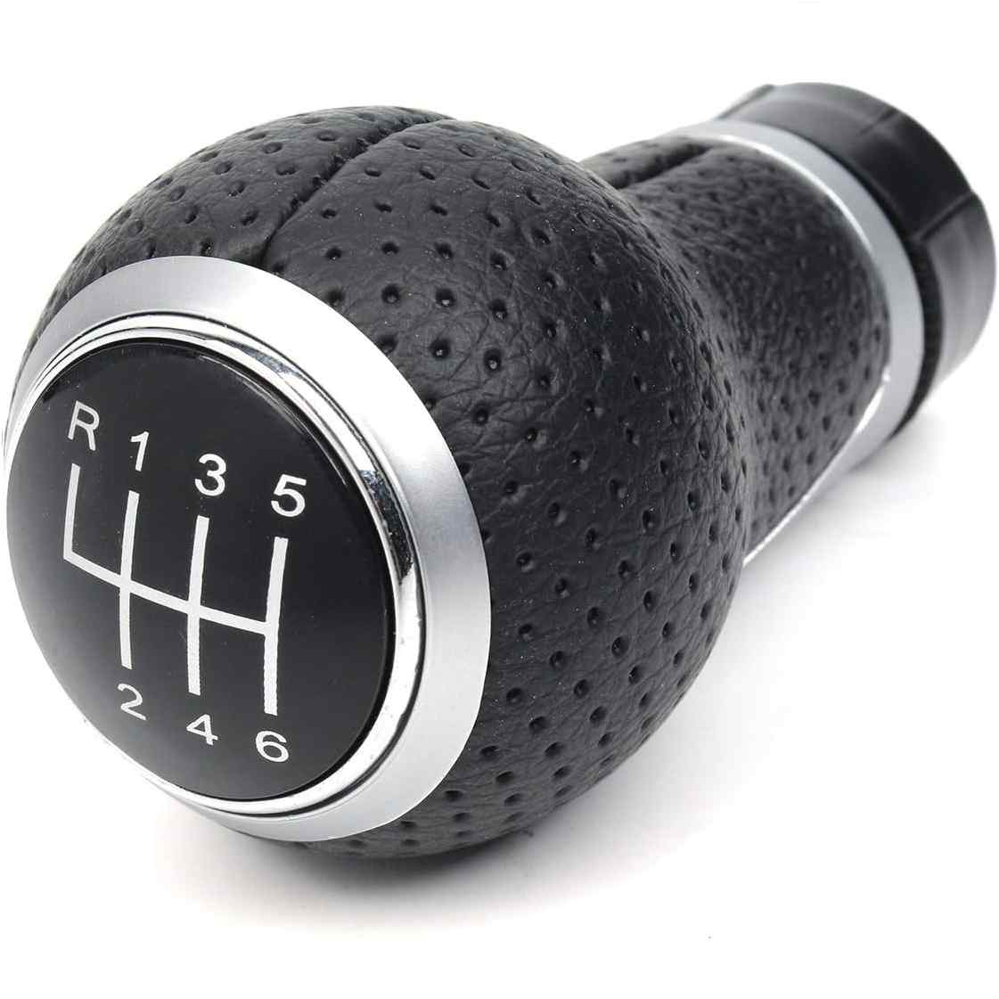 Pomo de 6 cambios marcha coche compatible con Audi, Seat y VW plateado - imagen 4