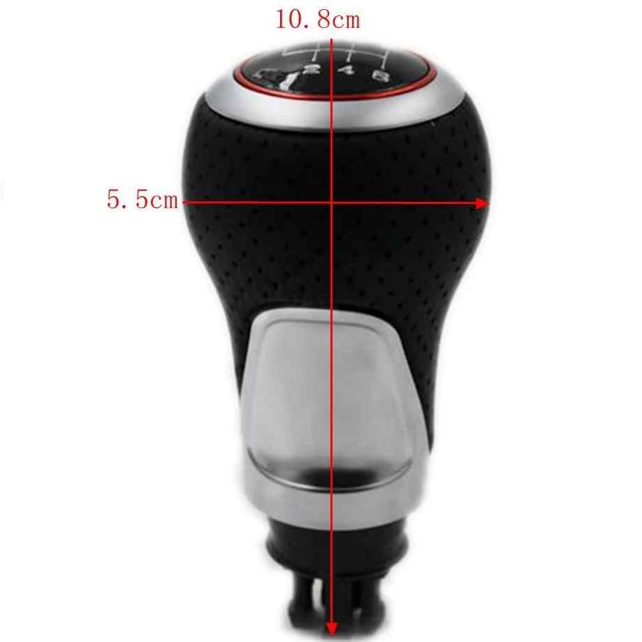 Pomo de 6 cambios marcha coche compatible con Audi, Seat y VW rojo - imagen 6