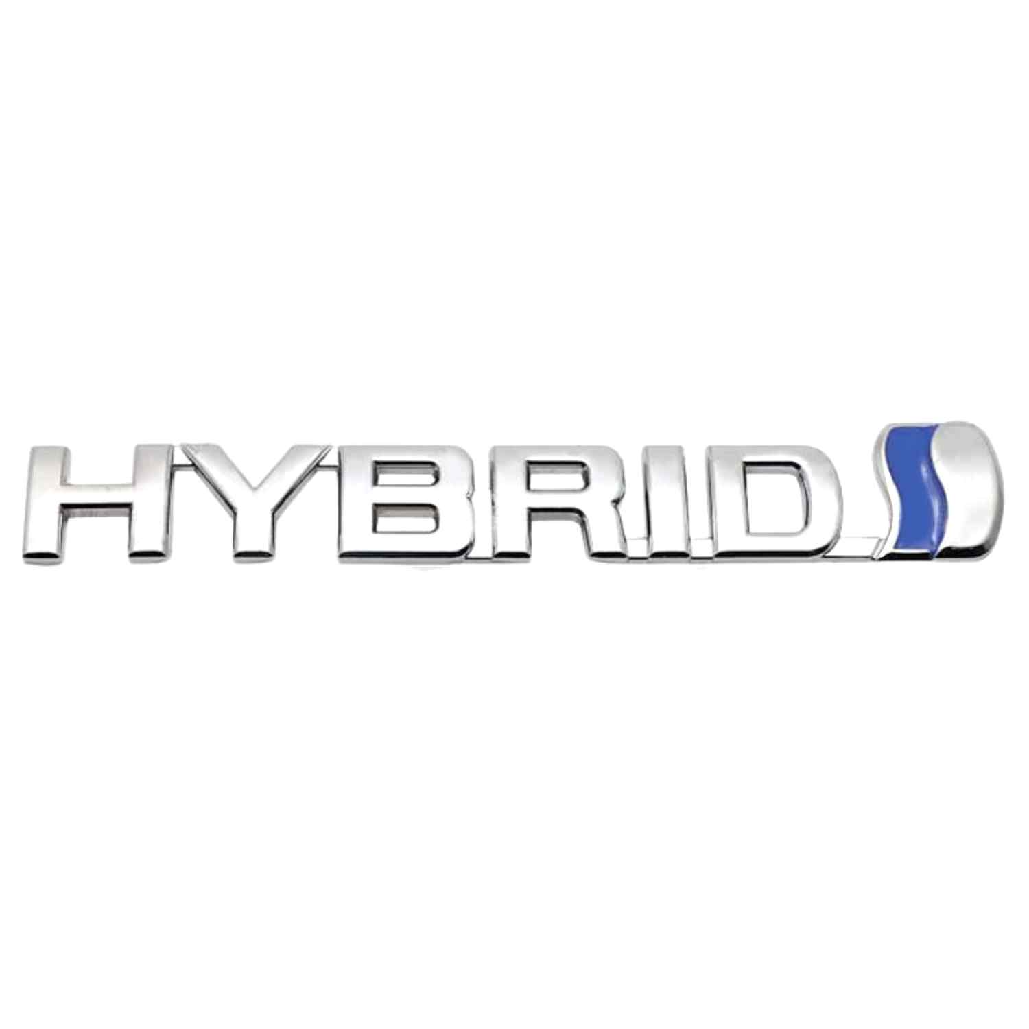 Emblema adhesivo hybrid compatible con Toyota plateado 13 cm - imagen 1