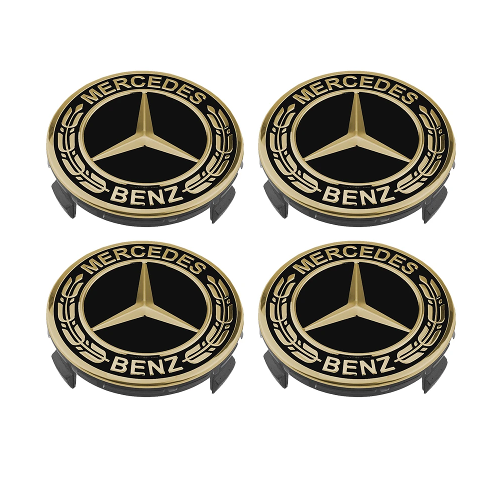 Embellecedor para llanta compatible con Mercedes 75 mm (4 uds) dorado
