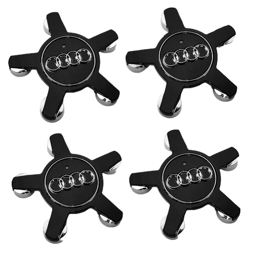 Embellecedor para llanta compatible con Audi 135 mm (4 uds) negro 4F0601165N - imagen 1