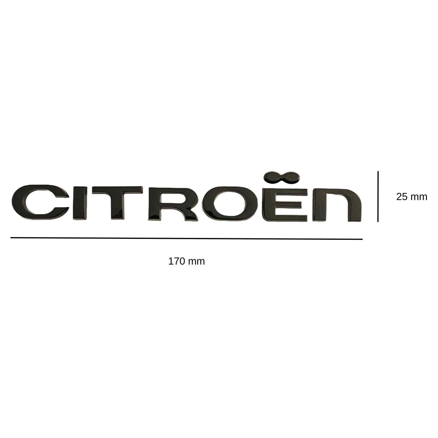 Emblema adhesivo de letras compatible con Citroen negro brillo - imagen 2