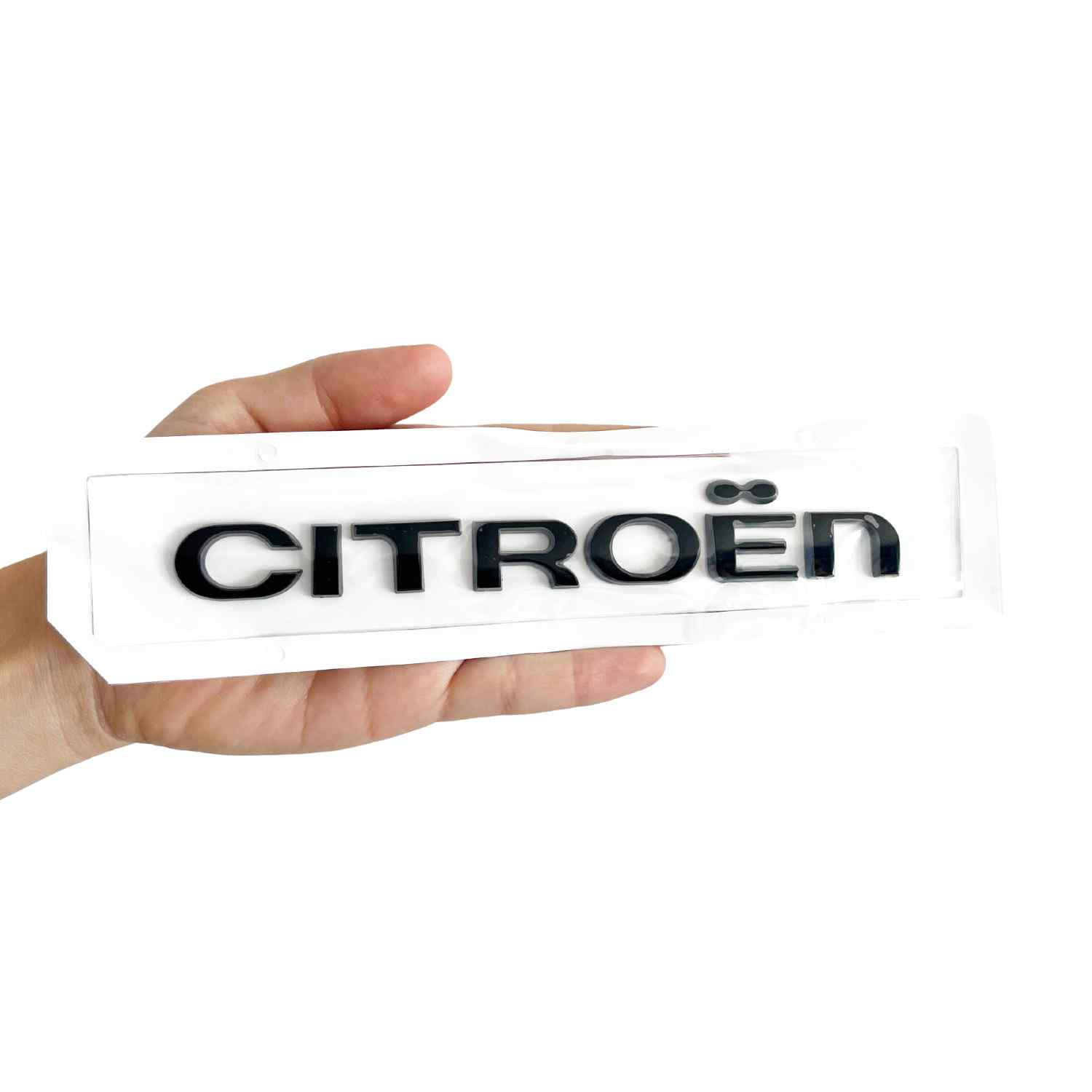 Emblema adhesivo de letras compatible con Citroen negro brillo - imagen 3