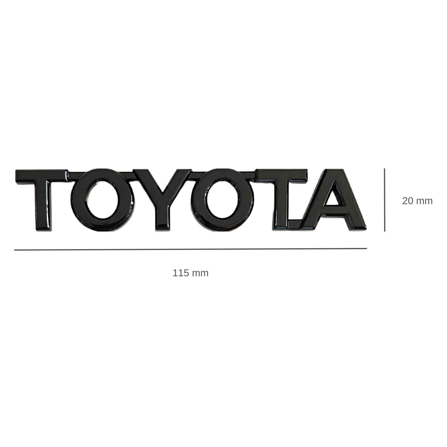 Emblema adhesivo de letras compatible con Toyota negro brillo - imagen 2
