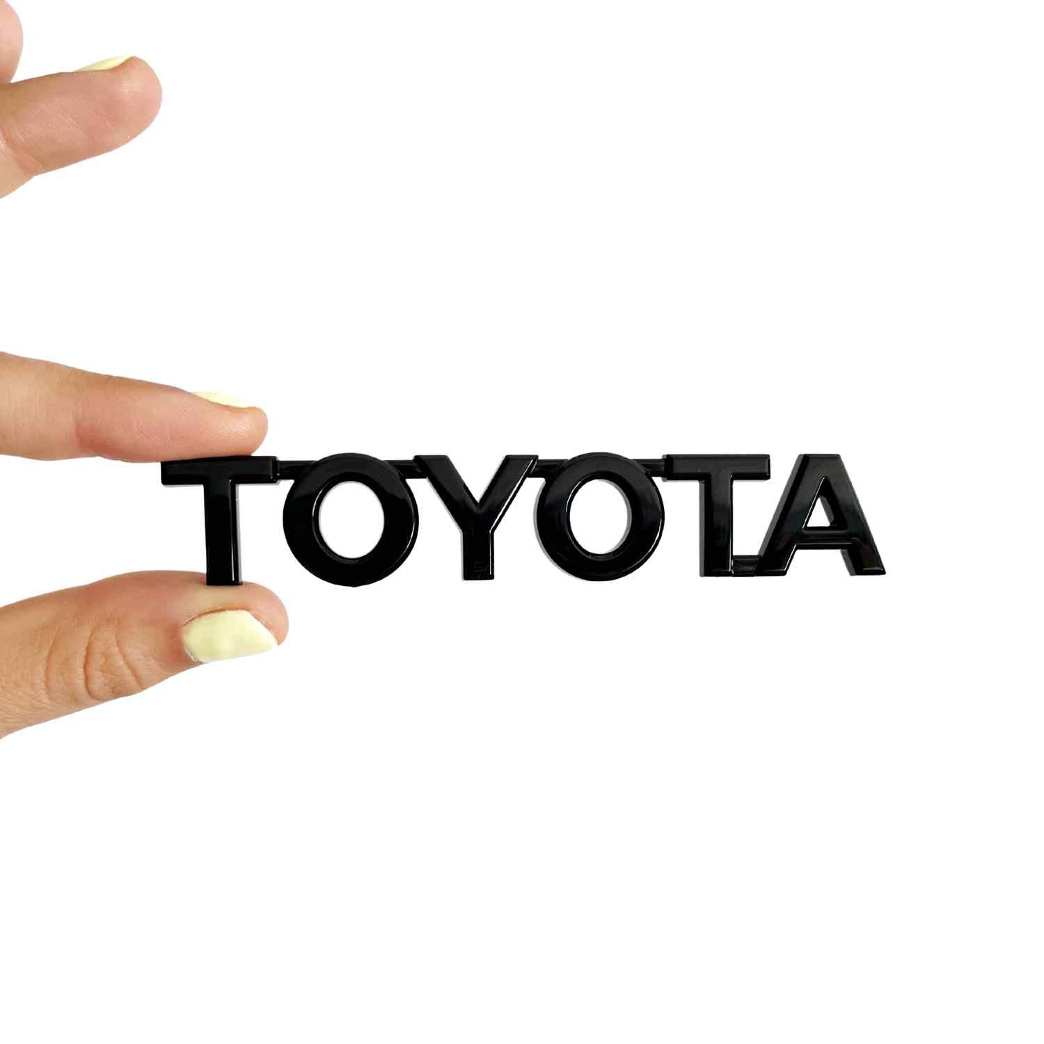 Emblema adhesivo de letras compatible con Toyota negro brillo - imagen 3