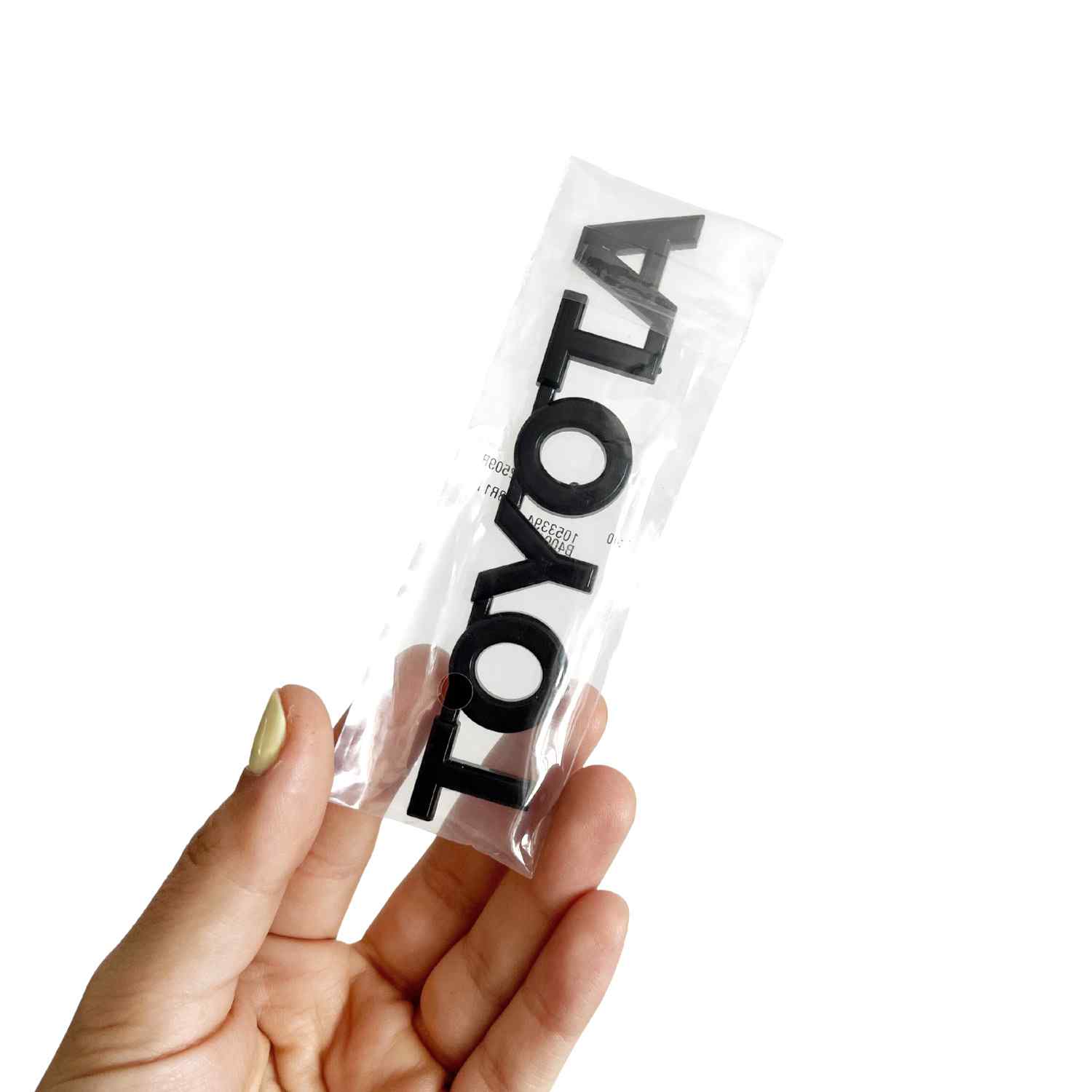 Emblema adhesivo de letras compatible con Toyota negro brillo - imagen 4