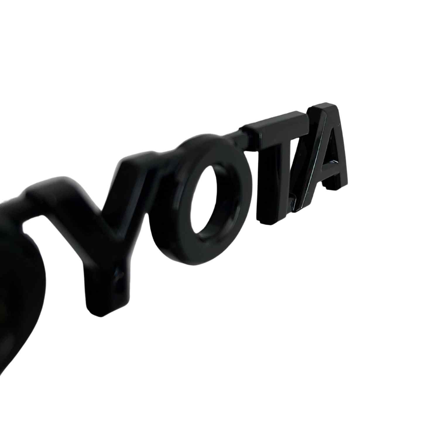 Emblema adhesivo de letras compatible con Toyota negro brillo - imagen 5