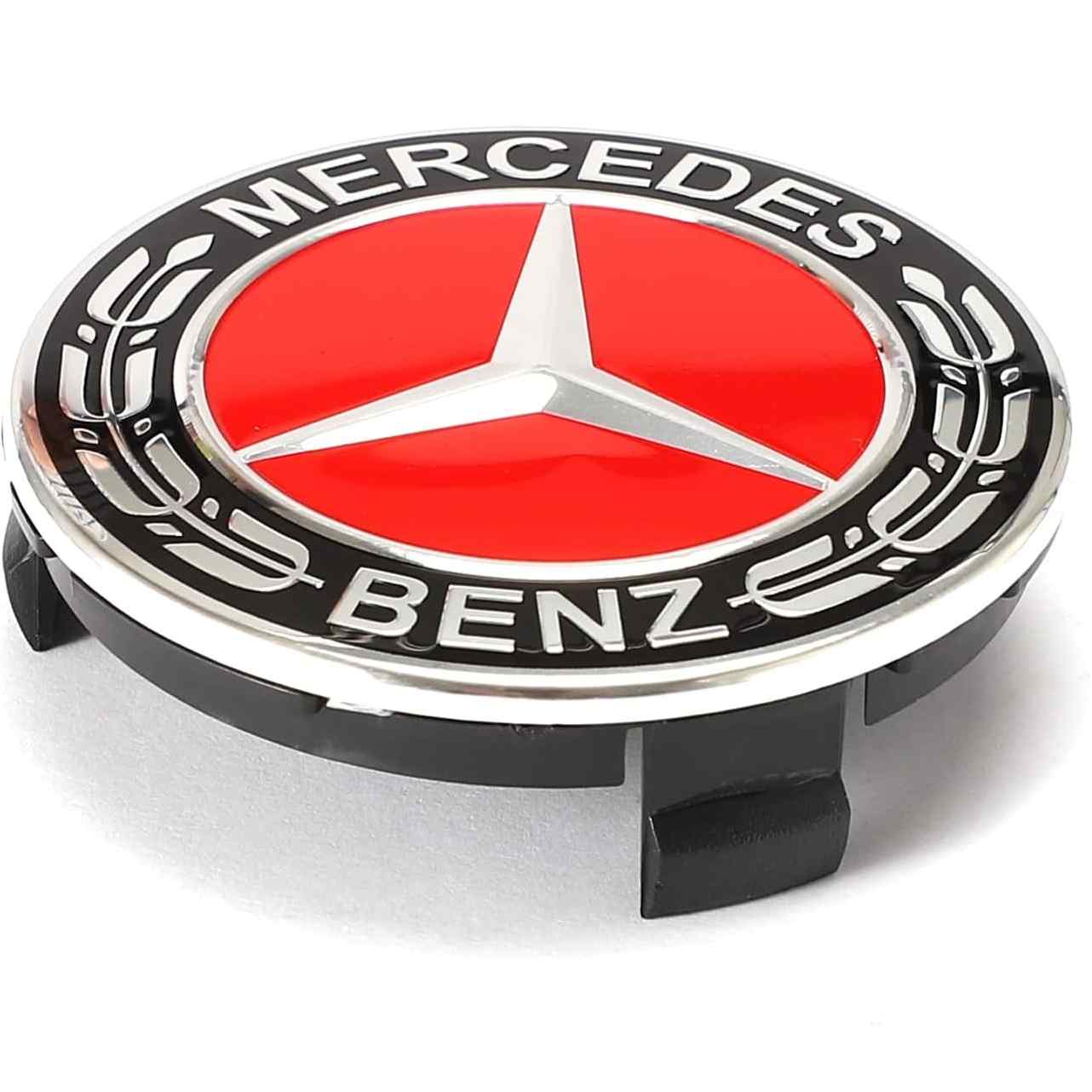 Embellecedor para llanta compatible con Mercedes 75 mm (4 uds) rojo negro - imagen 4