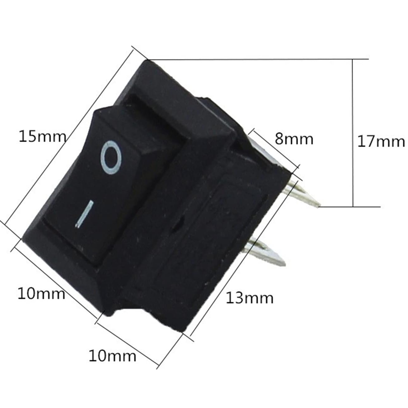 Interruptor universal 2 pin on-off 3A 250VAC - 6A 125VAC mini - imagen 2