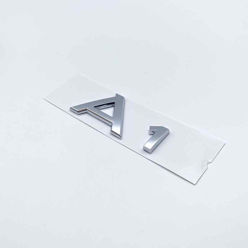 Emblema Adhesivo A1 para Maletero compatible con audi plateado - imagen 2