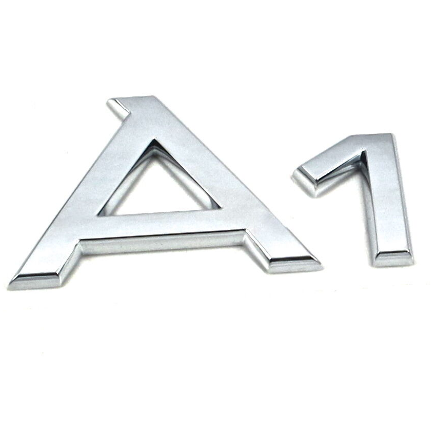Emblema Adhesivo A1 para Maletero compatible con audi plateado