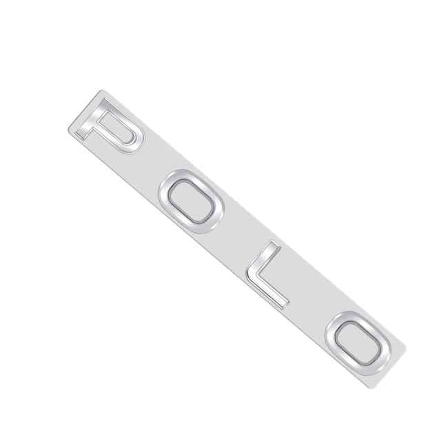 Emblema adhesivo  letras Polo compatible con Volkswagen plateado 20 cm - imagen 1