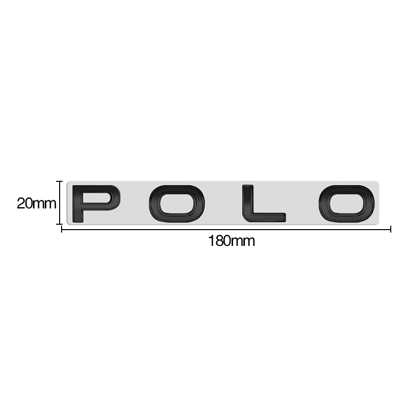 Emblema adhesivo letras Polo compatible con Volkswagen negro brillo 20 cm - imagen 2